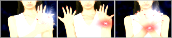 La trasformazione applica una manicure rossa alla ragazza