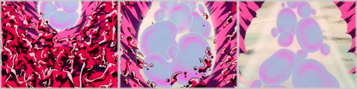 La raffica di bolle disintegra un gruppo di [[daimon