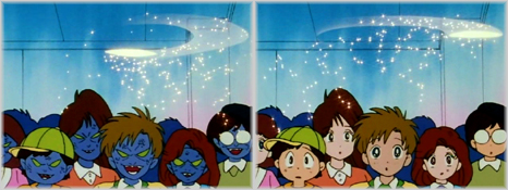 La Moon Tiara Stardust purifica i ragazzi dal sortilegio dello [[youma