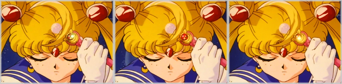 Le 3 gemme brillano in sequenza durante l'esecuzione della [[Moon Healing Escalation